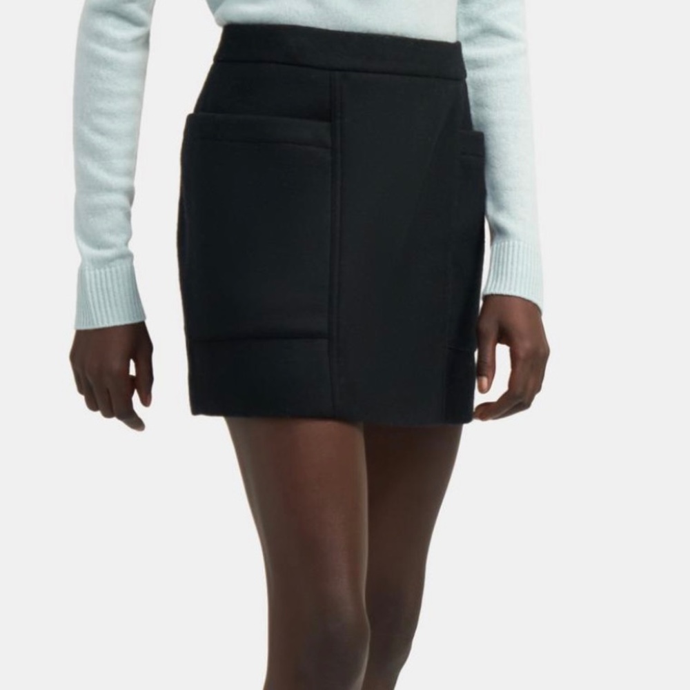 NWT Theory Weekend Midi Skirt in Wool